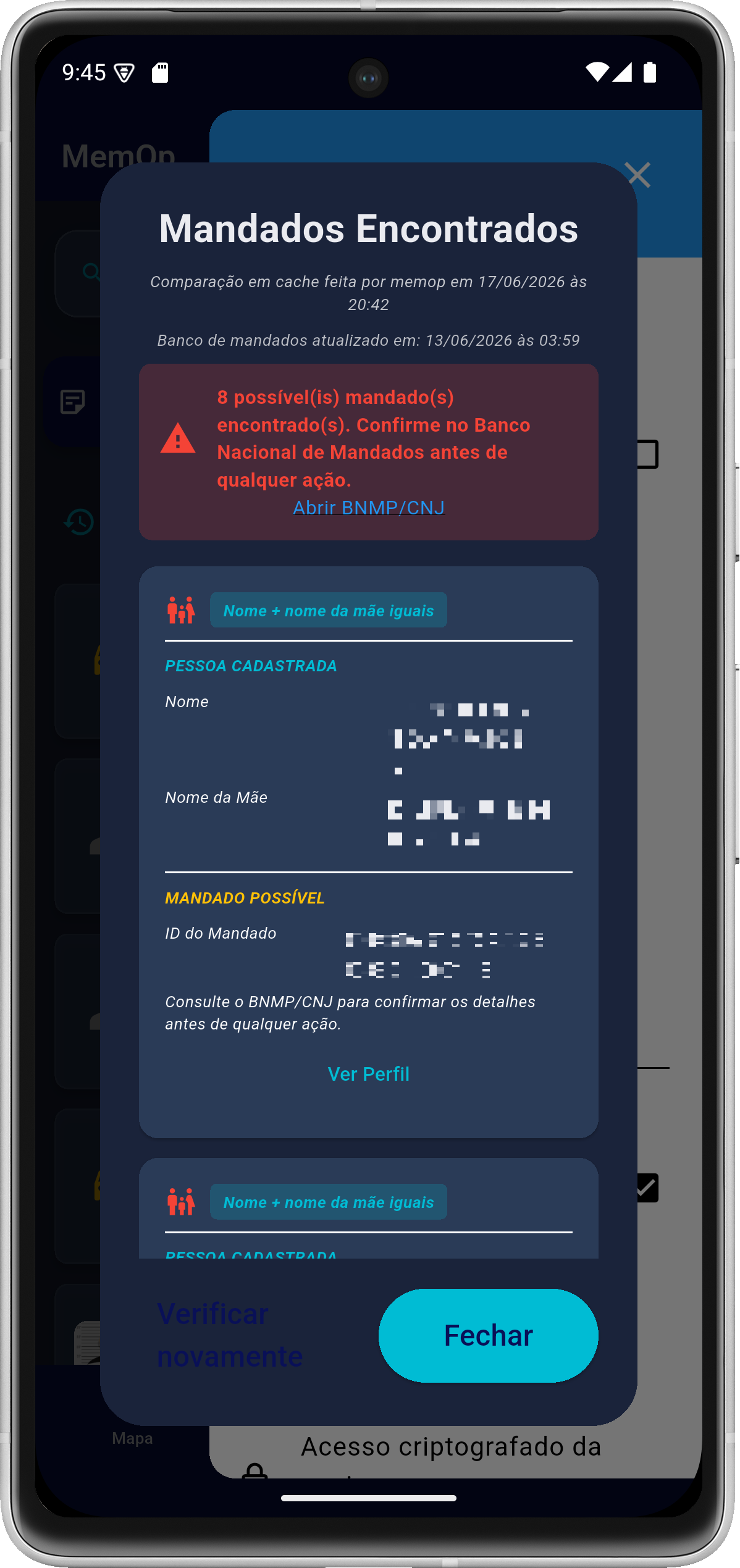Warrants screenshot